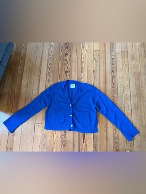 Abercrombie & Fitch Blue Cropped Cardigan Sweater Women’s Small Button Front